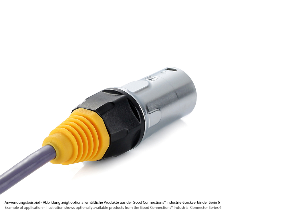 Industrie-Steckverbinder S6 - Unbestückter Stecker, Aussparung für RJ45 Stecker, Metall, M24, Good Connections®