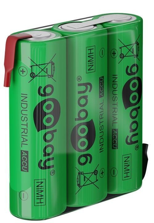 Industrieakku mit Lötfahne (Z), 3x AA (Mignon), HR6, 3,6V, 2100mAh, Nickel-Metallhydrid Akku (Ni-MH)