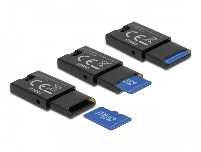USB 2.0 Card Reader für Micro SD Speicherkarten, Delock® [91603]