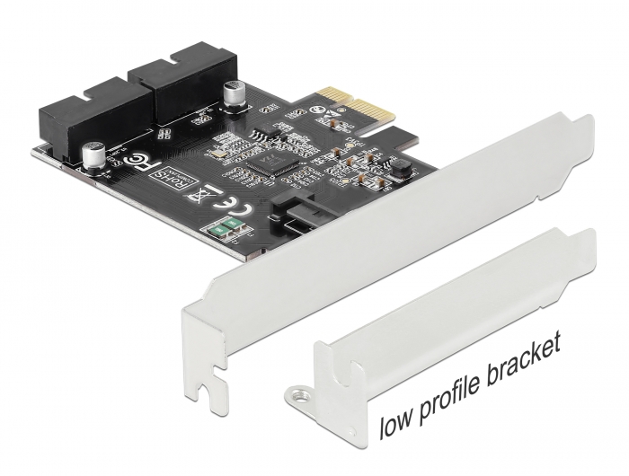 PCI Express Karte an 2 x intern USB 3.0 Pfostenstecker, Delock® [90387]