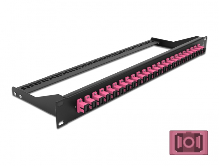 19" LWL Patchpanel 24 Port SC Simplex violett, Delock® [43384]