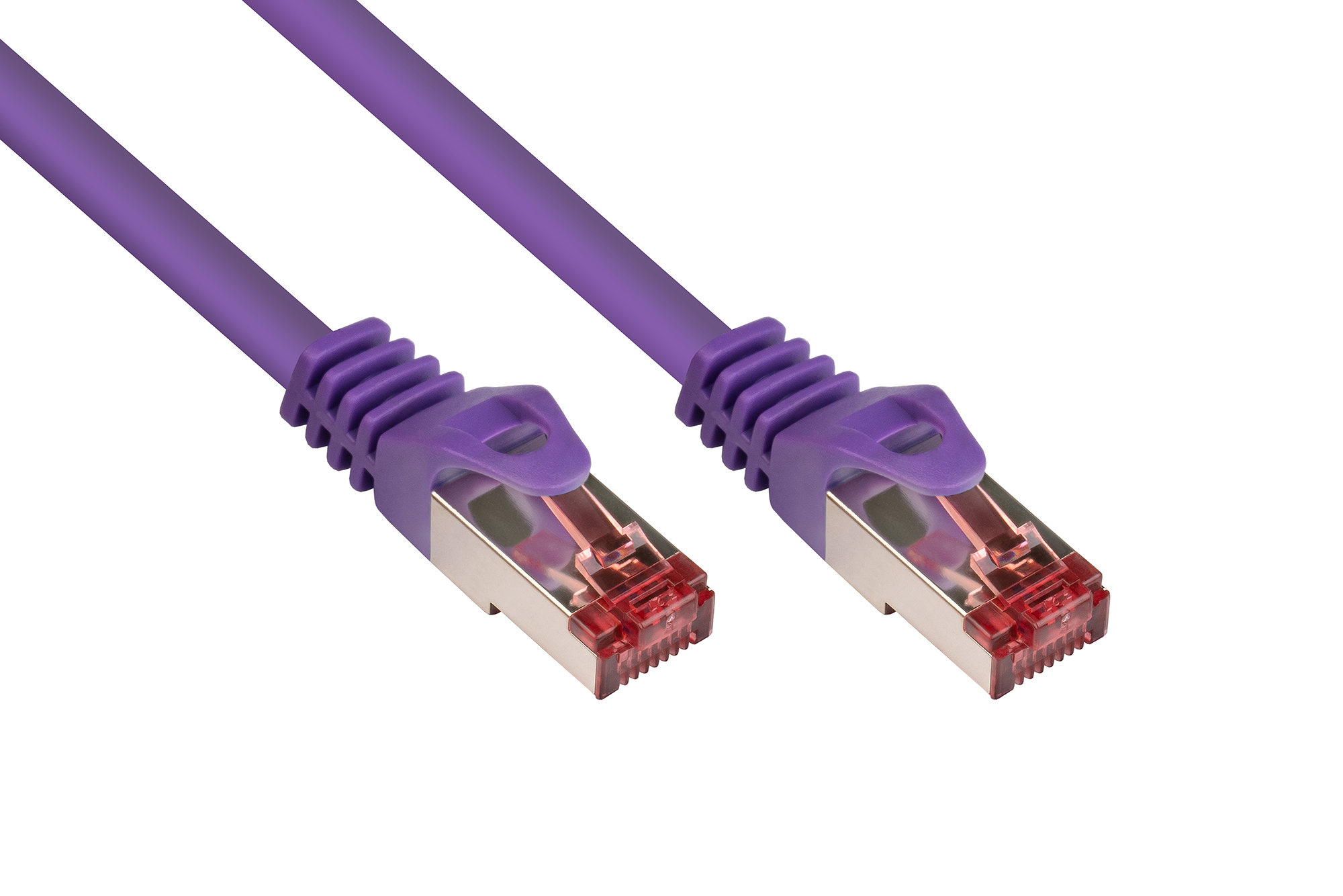 RNS® Patchkabel mit Rastnasenschutz, Cat. 6, S/FTP, PiMF, PVC, 250MHz, violett, 3m, Good Connections®