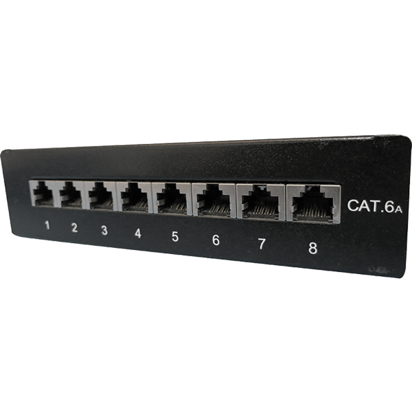 Patchpanel Cat. 6A STP, 12-port, geschirmt, grau, LogiLink® [NP0019]
