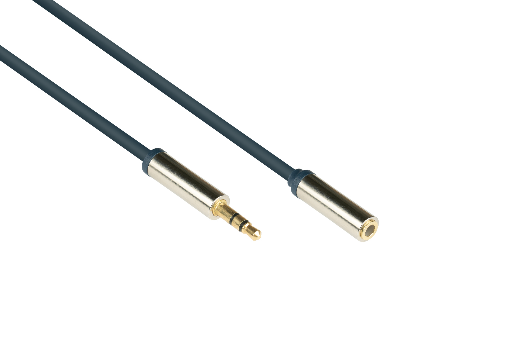 Audio Verlängerungskabel SmartFLEX, High-Quality, 3-poliger 3,5mm Klinkenstecker an Klinkenbuchse, dunkelblau, 1,5m, Good Connections®