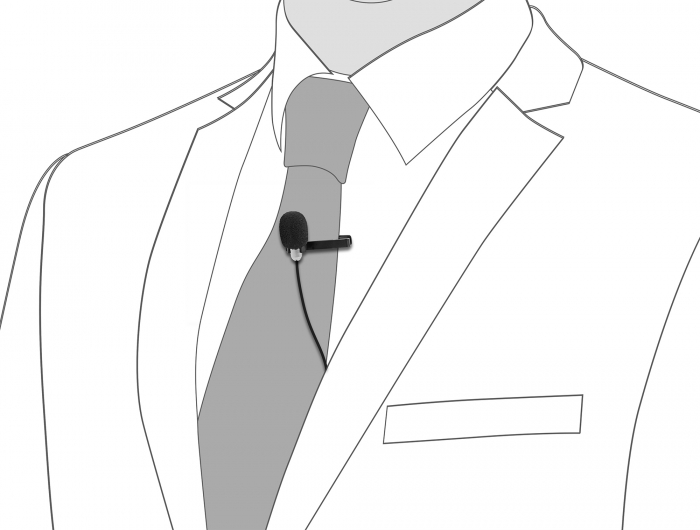 Krawatten Lavalier Mikrofon Omnidirektional mit Clip 3,5 mm Klinkenstecker 3 Pin + Adapterkabel für Smartphone und Tablet, Delock® [66279]