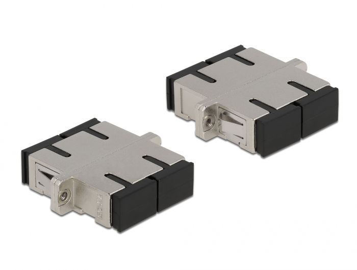 LWL Kupplung SC Duplex Buchse zu SC Duplex Buchse Singlemode Metall, Delock® [86873]