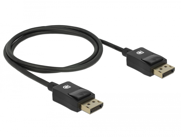 Koaxiales DisplayPort Kabel 8K 60 Hz, schwarz, 1 m, Delock® [85300]