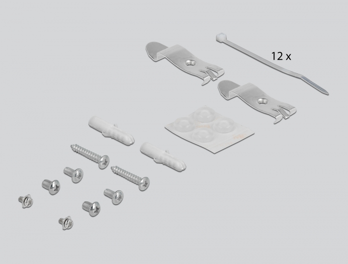 Keystone Patchpanel 12 Port grau, Delock® [43414]