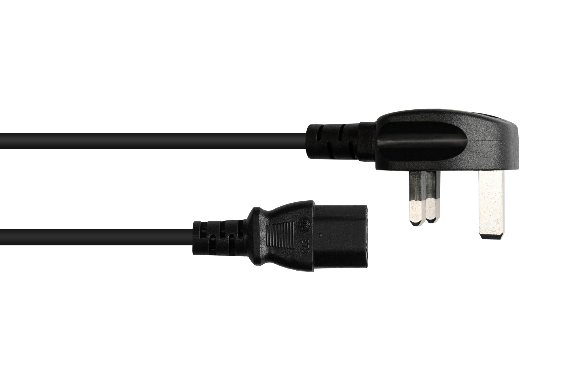 Netzkabel England/UK Netz-Stecker Typ G (BS 1363) an C13 (gerade), 10A, ASTA, schwarz, 1,00 mm², 5 m, Good Connections®