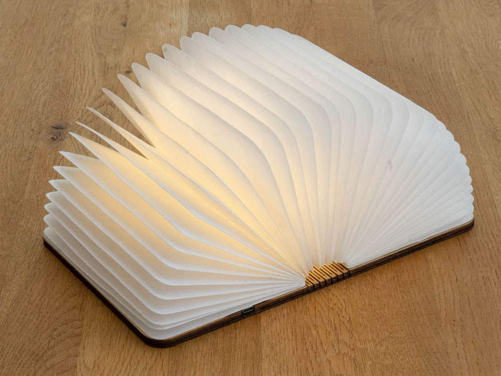 LED Lightbook [L] ahornfarben, 165 x 125 x 25 mm, Good Connections®