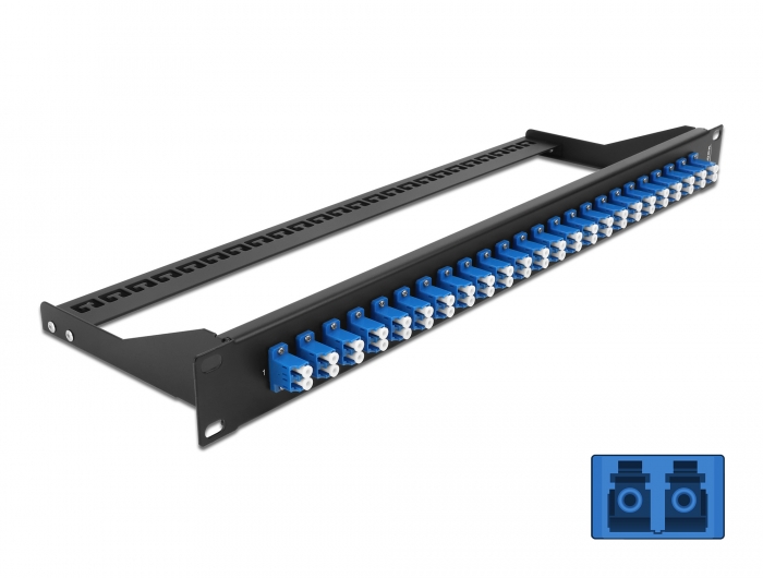 19" LWL Patchpanel 24 Port LC Duplex blau, Delock® [43386]