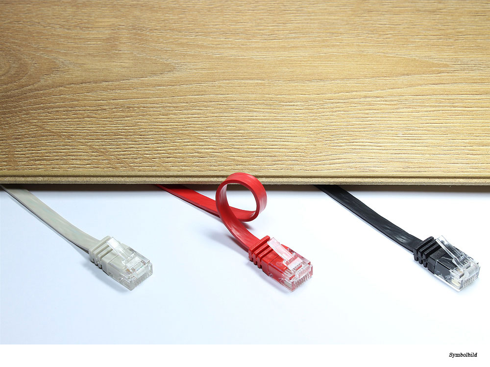 Patchkabel, Cat. 6, U/UTP, FLACHKABEL, blau, 0,25m, Good Connections®