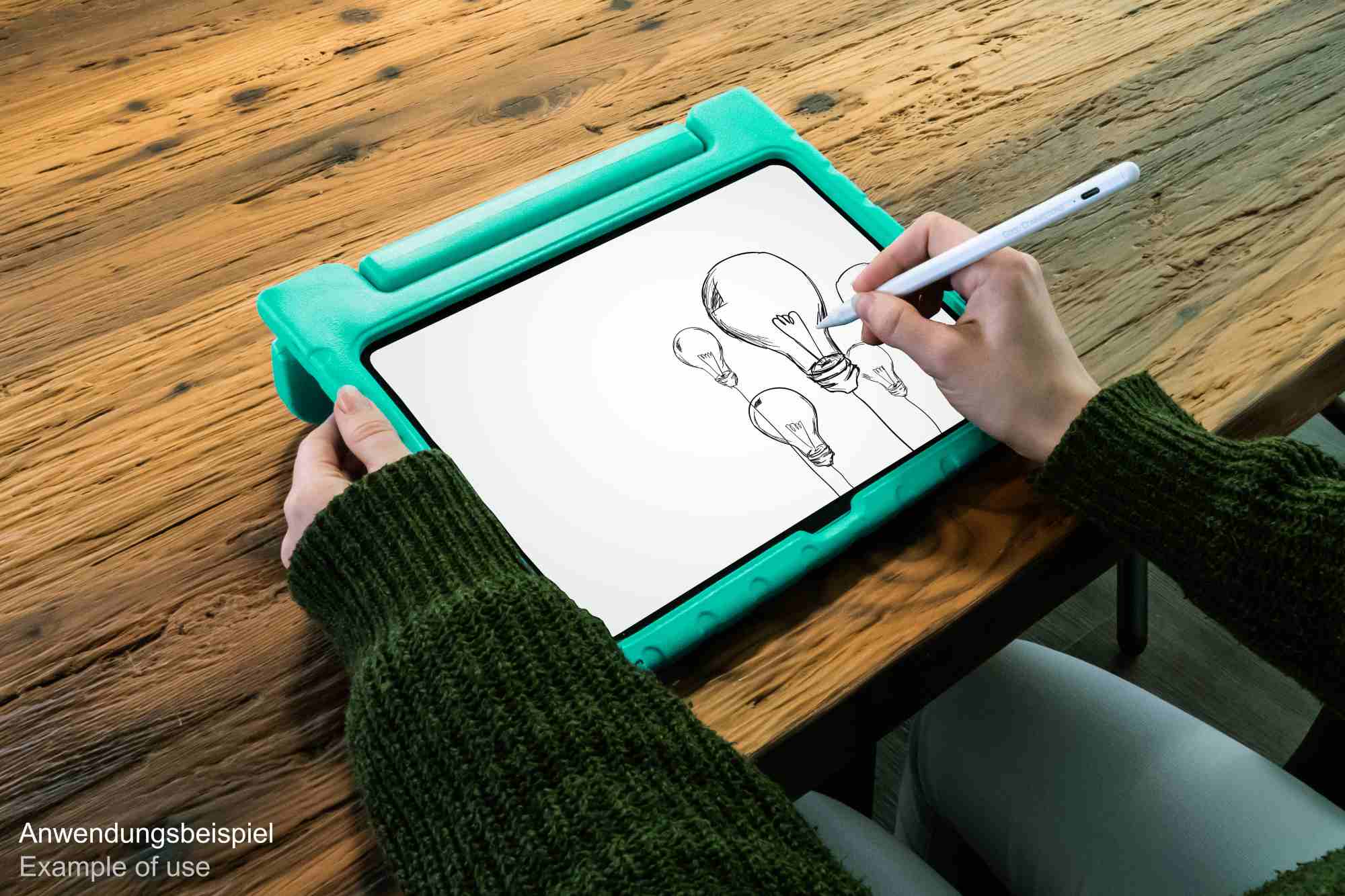 iPad 10,9" (10. Gen.) Tablet-Schutzhülle mit Kickstand, aqua, Good Connections®