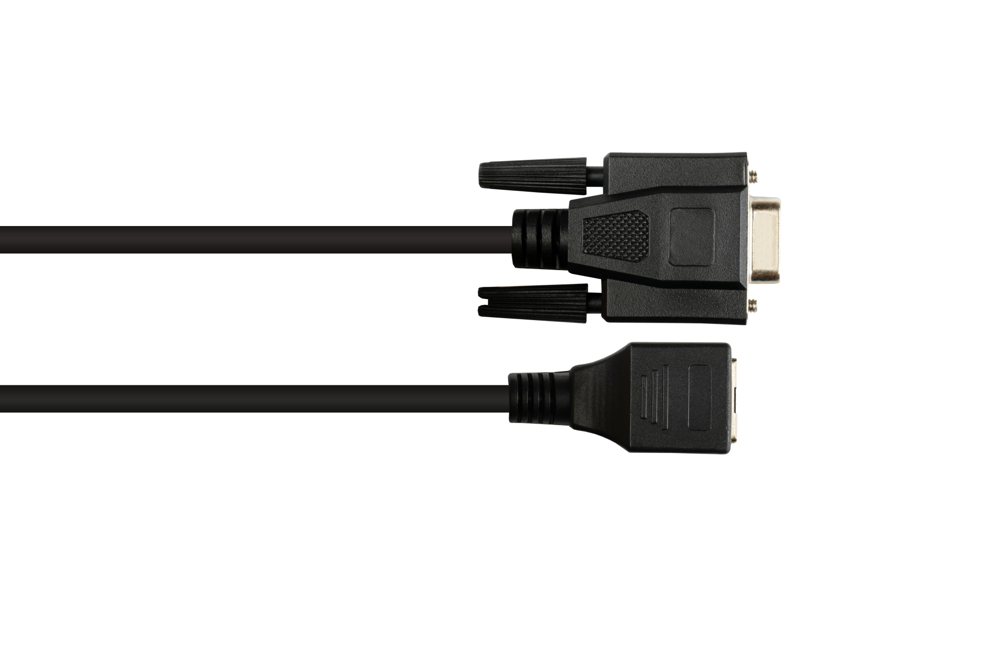 Adapterkabel RJ45 Buchse an RS232 seriell D-SUB 9-Pol Buchse, 1:1, schwarz, 0,1m, Good Connections®