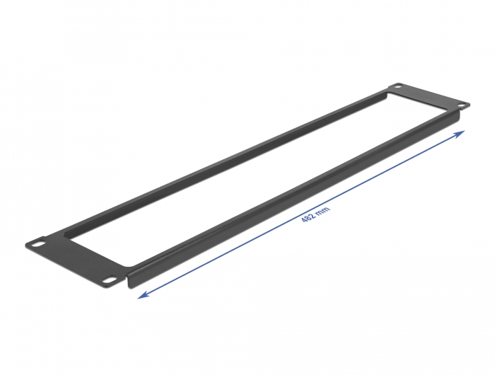 19" Netzwerkschrank Panel mit Öffnung 2 HE schwarz, Delock® [66675]