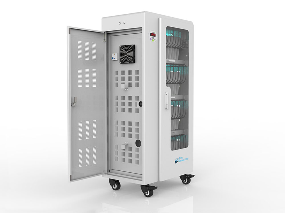 Good Connections® ANTARES T40 Tablet-Ladewagen, UV-C Desinfektion, grau