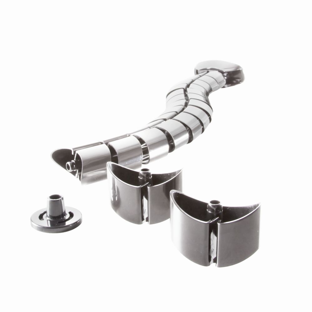 Flexibler Kabelkanal für den Schreibtisch, 720 x 75 mm (15 Gelenke), Silber, LogiLink® [KAB0064]