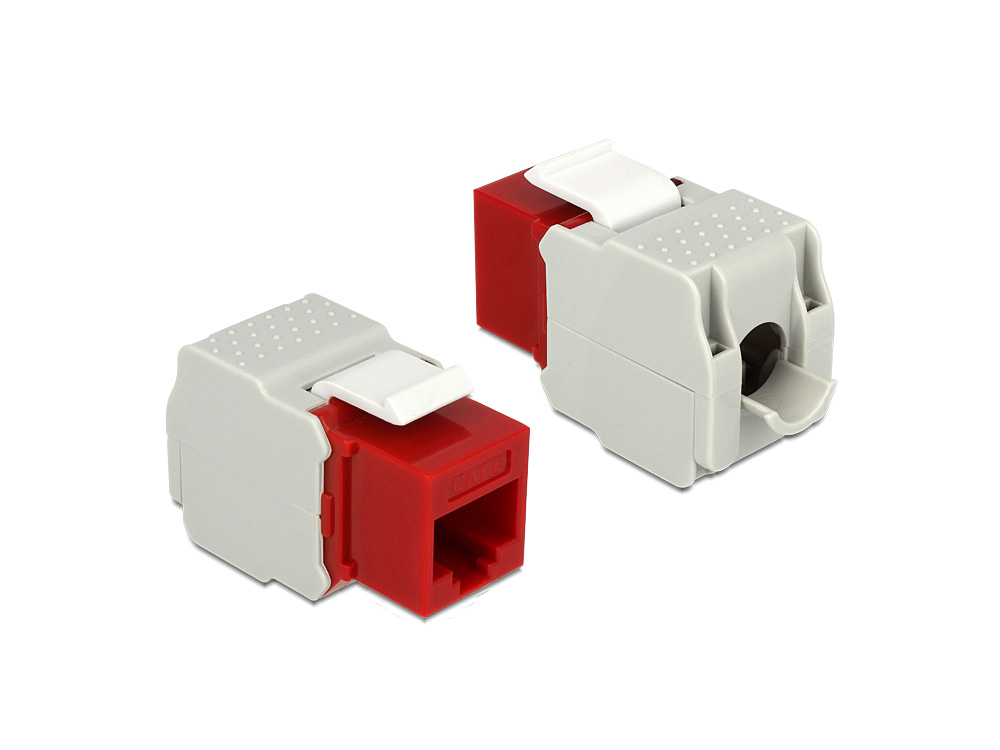 Keystone Modul, Cat.6, RJ45 Buchse an LSA UTP, rot, Delock® [86344]