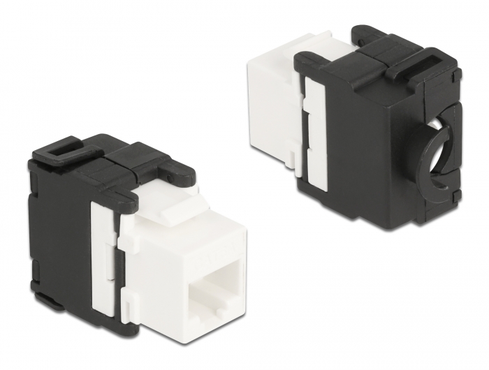 Keystone Modul RJ45 Buchse zu LSA Cat.6A 180° werkzeugfrei, Delock® [87034]