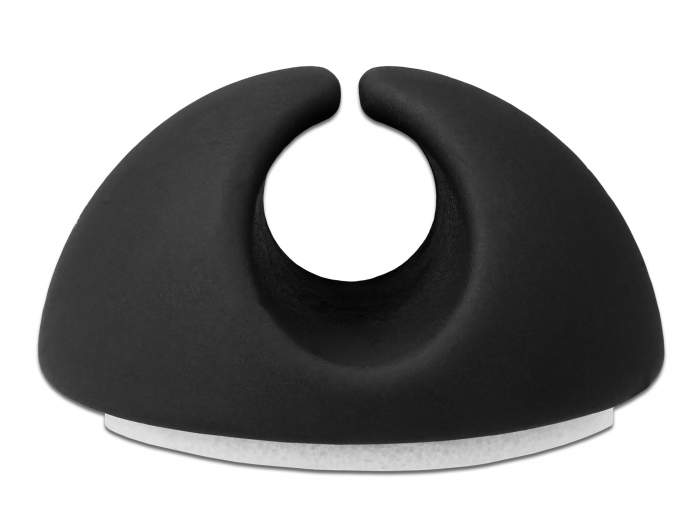 Kabelhalter Set selbstklebend 6 Stück schwarz, Delock® [18342]