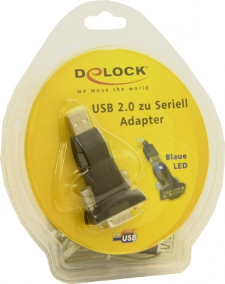 Adapter USB 2.0 Seriell 9pol Stecker, ca. 0,8m, Delock® [61425]