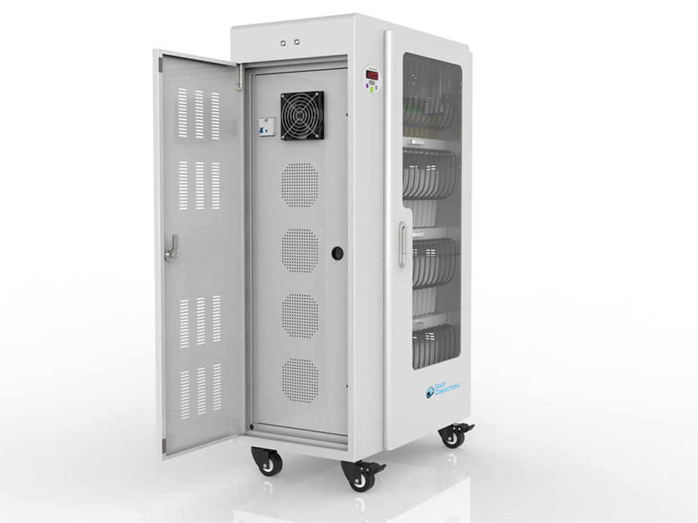 Good Connections® ANTARES T52S Tablet-Ladewagen, UV-C Desinfektion, Sync-Funktion, grau