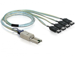Kabel, SAS 26-Pin mini zu 4x eSATA, 1m, Delock® [83064]