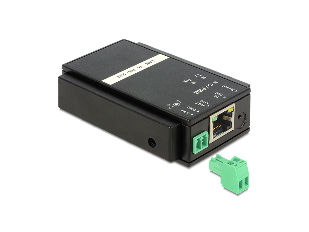 Konverter Ethernet LAN an RS232 Sub-D 9 Pin, Delock® [62504]