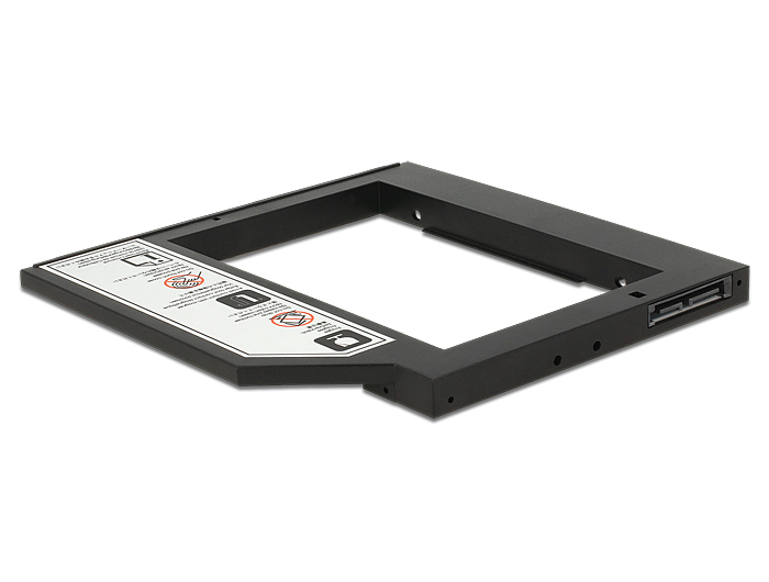 Slim SATA 5.25" Einbaurahmen für 1x 2.5" SATA HDD bis 9,5 mm, Delock® [62669]
