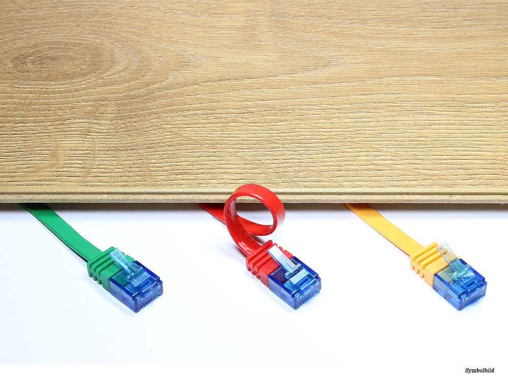 Patchkabel, Cat. 6a, U/UTP, FLACHKABEL, 500 MHz, weiß, 20m, Good Connections®