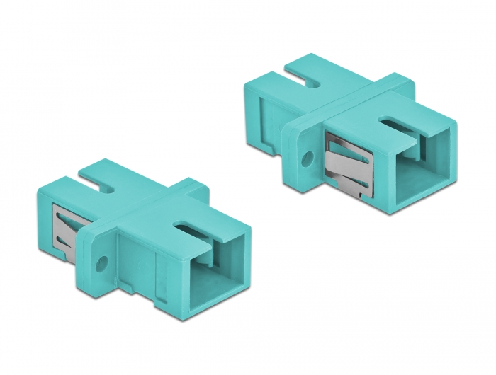 LWL Kupplung SC Simplex Buchse zu SC Simplex Buchse Multimode 4 Stück hellblau, Delock® [85994]