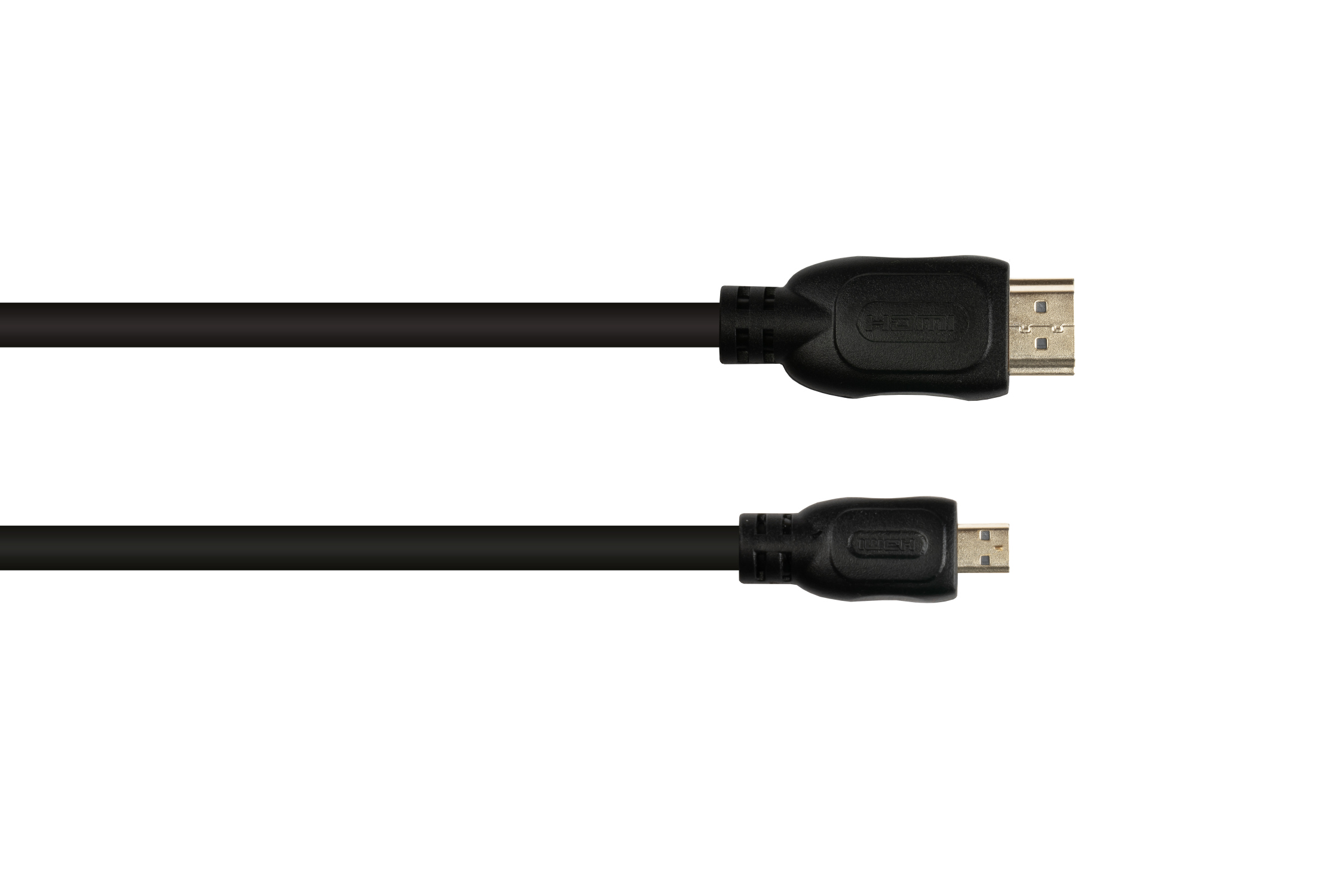 Anschlusskabel HDMI 2.0b, Stecker (Typ A) an Mirco Stecker (Typ D), 4K / UHD @60Hz, 18 Gbit/s, vergoldete Kontakte, schwarz, 1,5m, Good Connections®