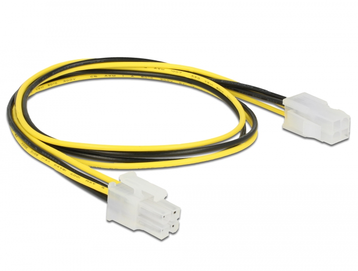 Verlängerungskabel P4 4 Pin Stecker an P4 4 Pin Buchse, 0,5 m, Delock® [85458]