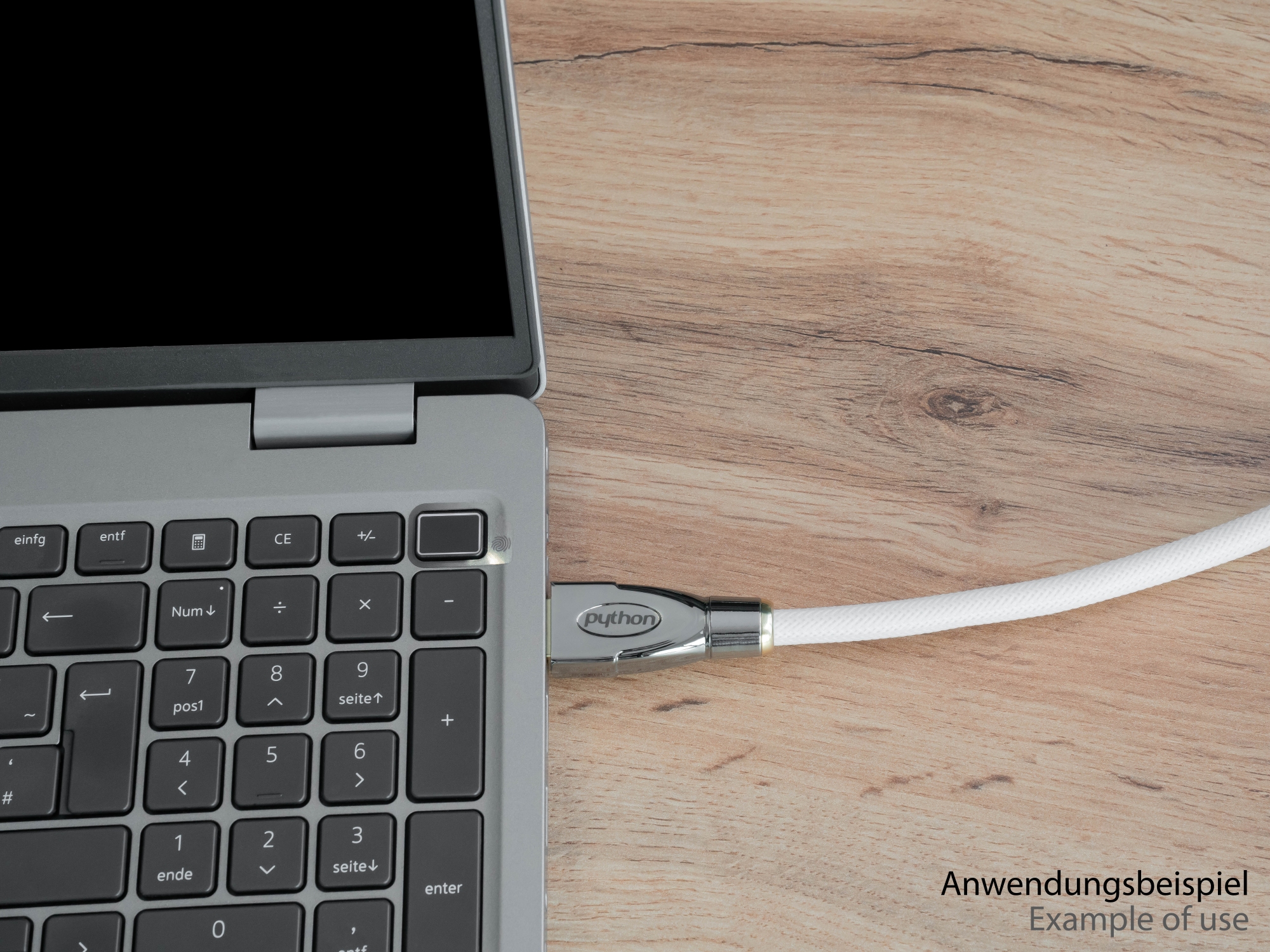 Anschlusskabel HDMI® 2.0 Kabel 4K2K / UHD 60Hz, 24K vergoldete Kontakte, OFC, Nylongeflecht weiß, 1m, PYTHON® Series