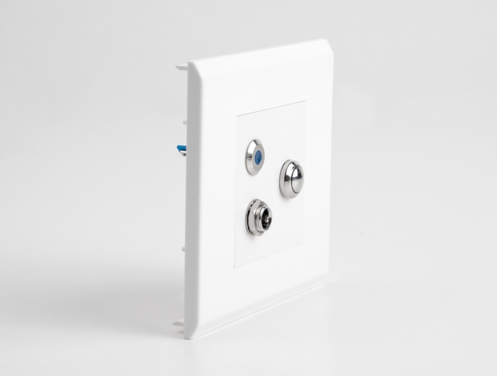 Easy 45 Modulblende Loch-Ausschnitt M8, 45 x 22,5 mm 10 Stück weiß, Delock® [81370]