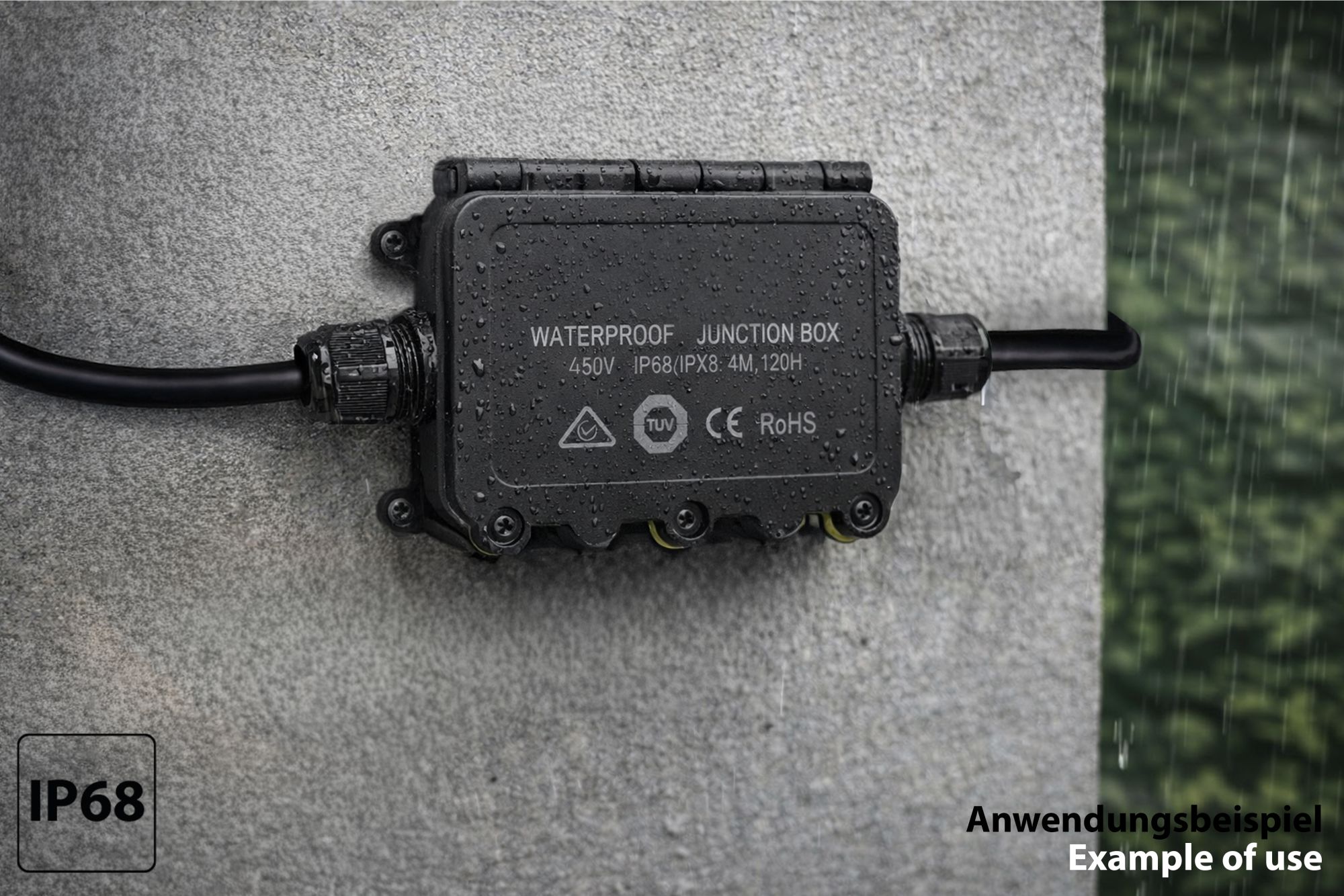 kabelmeister® Abzweigdose, 2 Wege, werkzeuglos, IP68