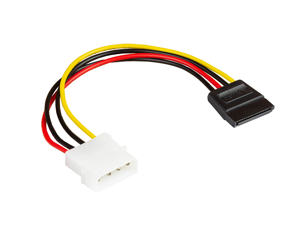 S-ATA Stromkabel 1x 4pin Stecker an 15pin Buchse, Länge: ca. 15cm, Good Connections®