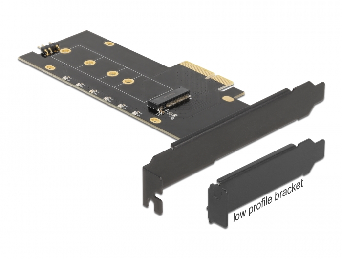 PCI Express x4 Karte zu 1 x intern NVMe M.2 Key M mit Kühlkörper und RGB LED Beleuchtung - Low Profile Formfaktor, Delock® [89013]