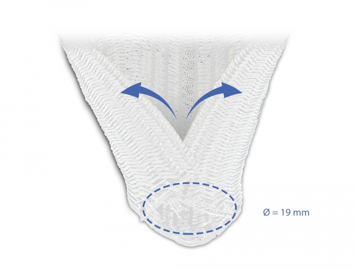 Geflechtschlauch selbstschließend 5 m x 19 mm weiß, Delock® [20810]