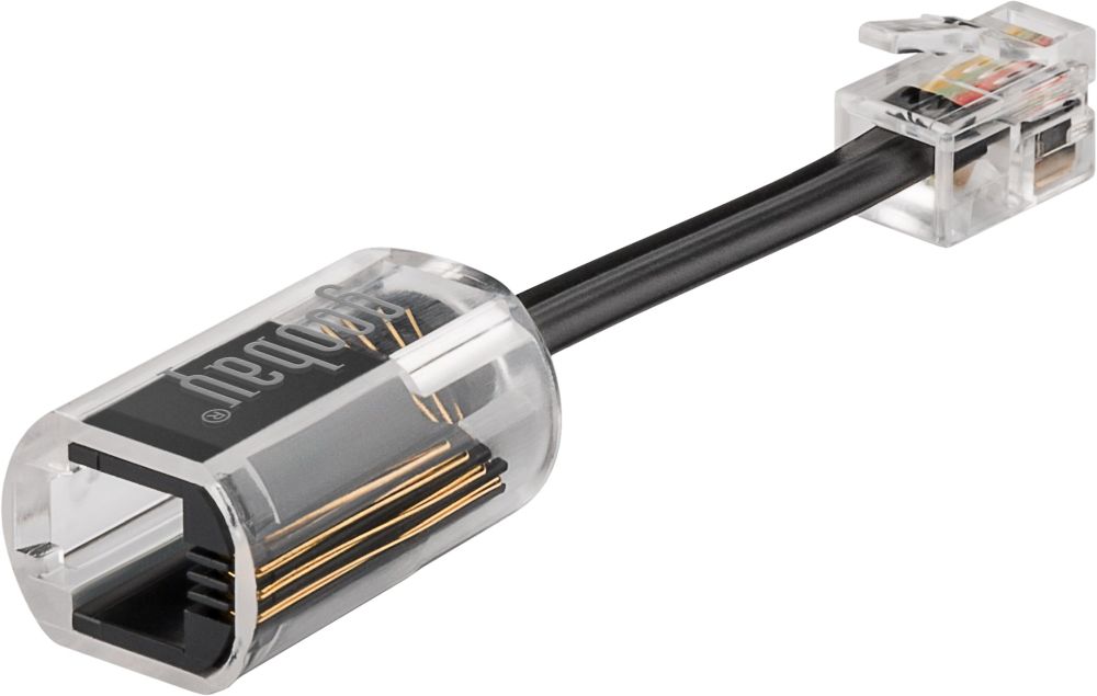 Telefonhörerkabel-Entwirrer, transparent-schwarz, Kabellänge 0,03m