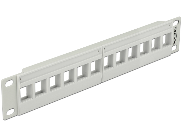 10" Keystone Patchpanel 12 Port grau, Delock® [43309]