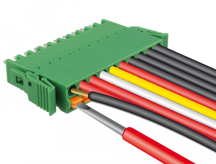 Terminalblock Set für Platine 10 Pin 3,81 mm Rastermaß vertikal, Delock® [65976]