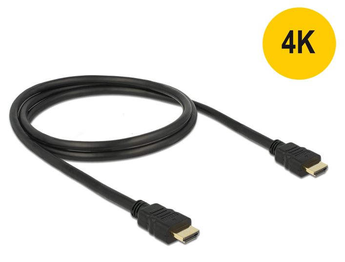 Anschlusskabel HDMI A Stecker an HDMI A Stecker High Speed with Ethernet 4K 1,5m, Delock® [84753]