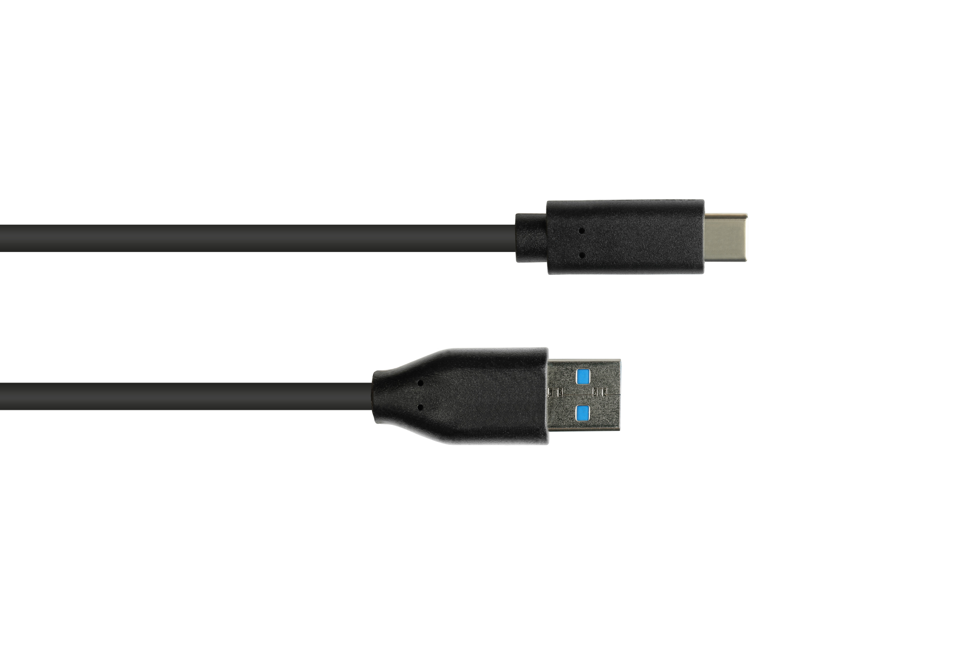 Anschlusskabel USB 3.2 Gen.2 (10GBit/s / 3A), Stecker A an USB-C™ Stecker, CU, schwarz, 0,5m, Good Connections®