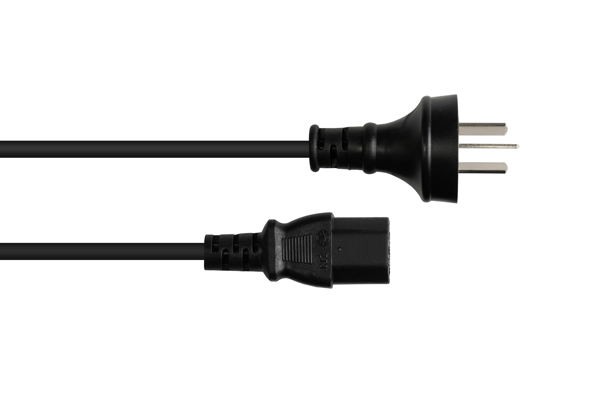 Netzkabel China Netz-Stecker Typ I (gerade) an C13 (gerade), CCC, schwarz, 0,75 mm², 1,8 m, Good Connections®