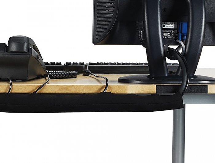 Gewebeschlauch mit Klettverschluss hitzebeständig 5 m x 20 mm schwarz, Delock® [19190]