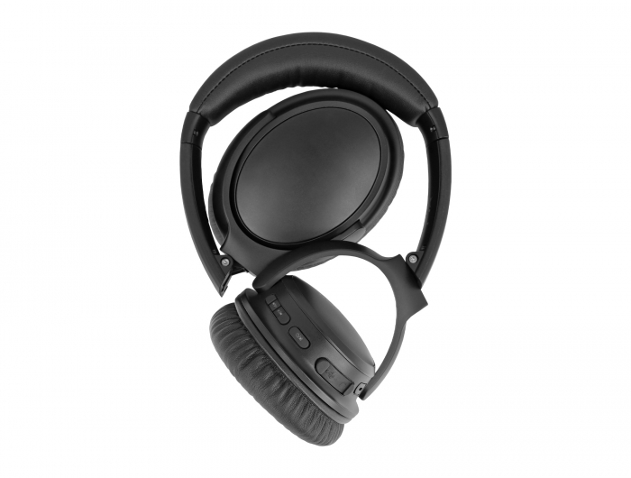 Bluetooth 5.0 Kopfhörer Over-Ear faltbar mit integriertem Mikrofon und intensivem Bass, bis zu 20 Stunden Laufzeit, Delock® [27181]