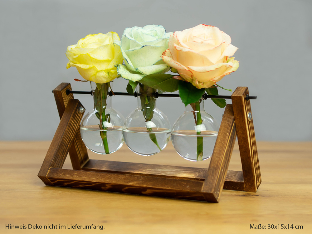 Deko-Blumenvase "Rundkolben", dreifach