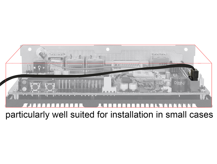 Kabel SATA FLEXI 6 Gb/s 70 cm schwarz Metall, Delock® [83842]