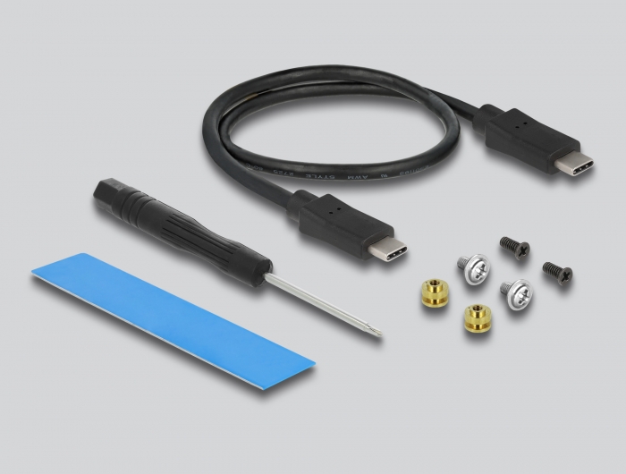 Externes USB Type-C™ Combo Gehäuse für M.2 NVMe PCIe oder SATA SSD, Delock® [42004]